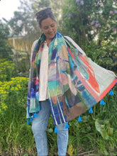 Load image into Gallery viewer, JANE THOMPSON ART SCARF The Streets of Summer
